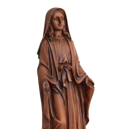 Imagem de Nossa Senhora das Graças de Resina Efeito Madeira - 20 cm