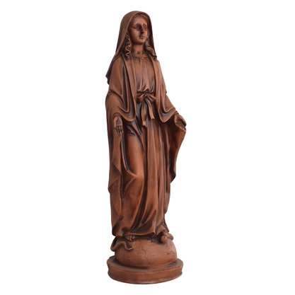 Imagem de Nossa Senhora das Graças de Resina Efeito Madeira - 20 cm