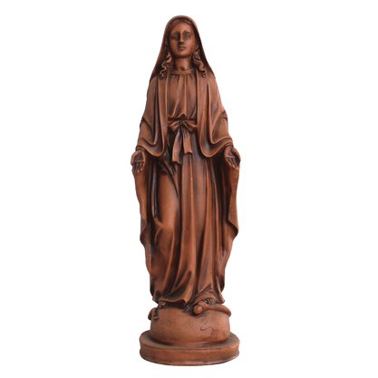 Imagem de Nossa Senhora das Graças de Resina Efeito Madeira - 20 cm