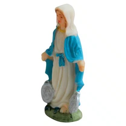 Imagem de Nossa Senhora das Graças Medalha Milagrosa de Resina Importada - 5 cm