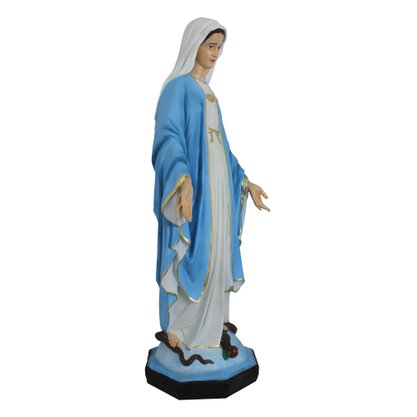 Imagem de Nossa Senhora das Graças Serpente e Maçã de Resina Nacional - 100 cm