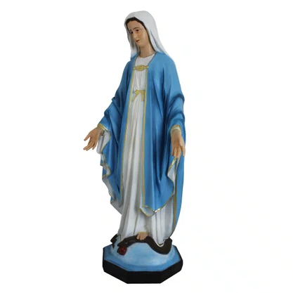 Imagem de Nossa Senhora das Graças Serpente e Maçã de Resina Nacional - 100 cm