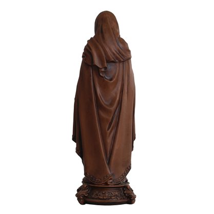 Imagem de Nossa Senhora das Lágrimas Resina Efeito Madeira - 30 cm