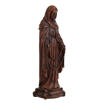 Imagem de Nossa Senhora das Lágrimas Resina Efeito Madeira - 30 cm
