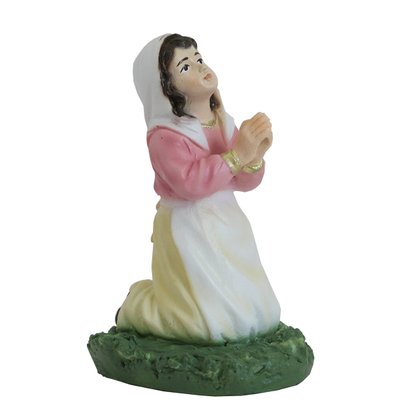 Imagem de Nossa Senhora de Fátima com Pastores de Resina Nacional com Coroa - 29 cm