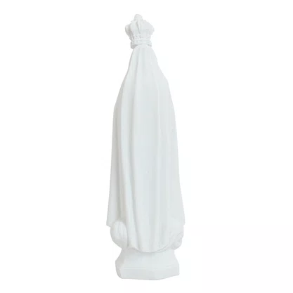 Imagem de Nossa Senhora de Fátima de Mármore Branco Strass - 25 cm