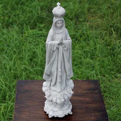 Imagem de Nossa Senhora de Fátima em Mármore - 42 cm