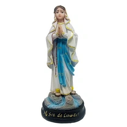 Imagem de Nossa Senhora de Lourdes de Resina Nacional -  14 cm