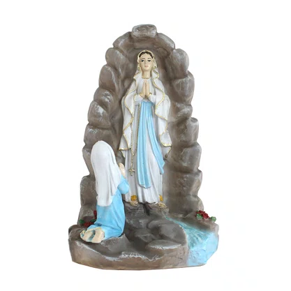 Imagem de Nossa Senhora de Lourdes Gruta de Resina Nacional - 24 Cm