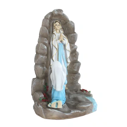 Imagem de Nossa Senhora de Lourdes Gruta de Resina Nacional - 24 Cm