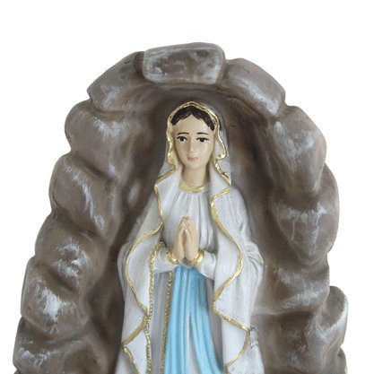 Imagem de Nossa Senhora de Lourdes Gruta de Resina Nacional - 24 Cm