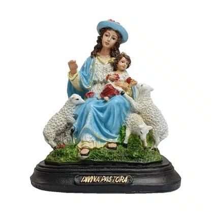 Imagem de Nossa Senhora Divina Pastora de Resina Nacional - 19 cm