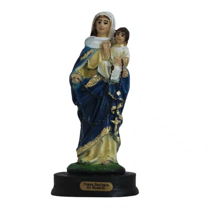 Imagem de Nossa Senhora do Rosário de Resina Nacional - 12 cm