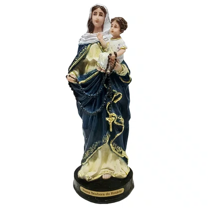 Imagem de Nossa Senhora do Rosário de Resina Nacional - 16cm