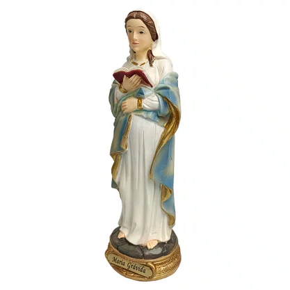 Imagem de Nossa Senhora Grávida de Resina Importada - 19,5cm
