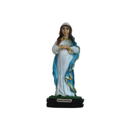 Imagem de Nossa Senhora Grávida de Resina Nacional - 12 cm