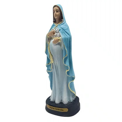 Imagem de Nossa Senhora Grávida de Resina Nacional - 15 cm