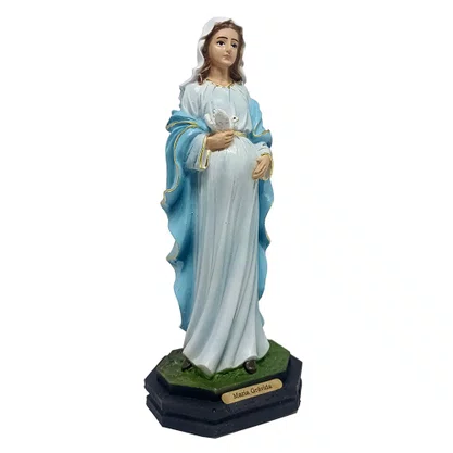 Imagem de Nossa Senhora Grávida de Resina Nacional - 20 cm