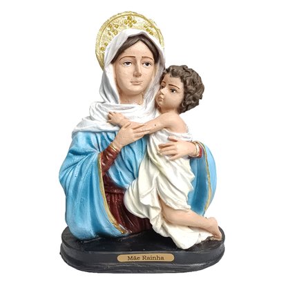 Imagem de Nossa Senhora Mãe Rainha Busto de Resina Nacional - 18 cm