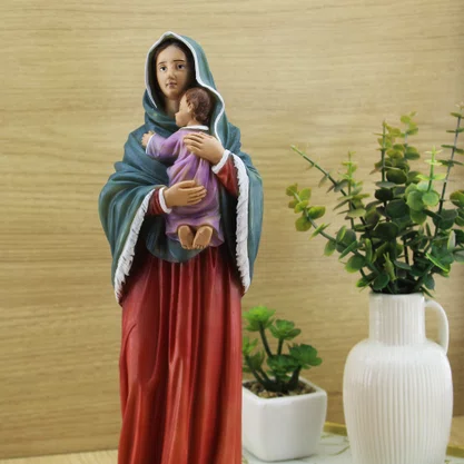Imagem de Nossa Senhora Maria Mãe de Deus de Resina Nacional - 30 cm