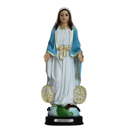 Imagem de Nossa Senhora Medalha Milagrosa de Resina Nacional - 20 cm