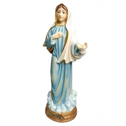 Imagem de Nossa Senhora Rainha da Paz de Resina Importada - 29,5 cm