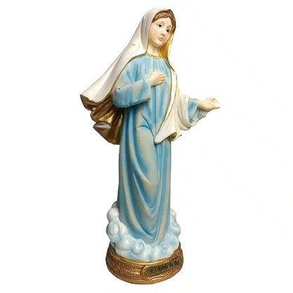 Imagem de Nossa Senhora Rainha da Paz de Resina Importada - 29,5 cm