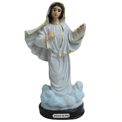 Imagem de Nossa Senhora Rainha da Paz de Resina Nacional - 12 cm