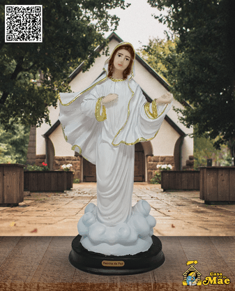 Imagem de Nossa Senhora Rainha da Paz de Resina Nacional - 20 cm