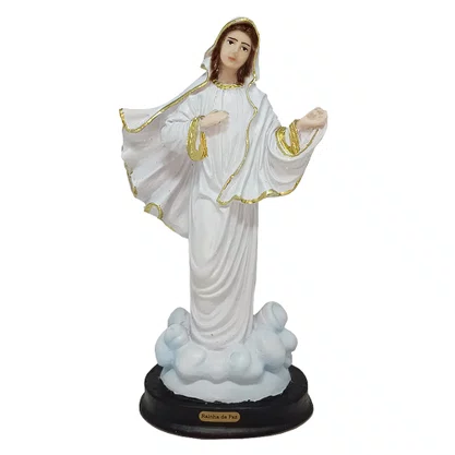 Imagem de Nossa Senhora Rainha da Paz de Resina Nacional - 20 cm
