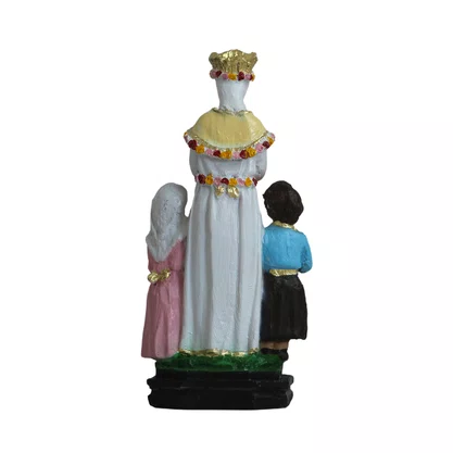 Imagem de Nossa Senhora Salette com Crianças de Resina Nacional - 15 cm