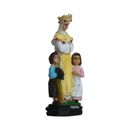 Imagem de Nossa Senhora Salette com Crianças de Resina Nacional - 15 cm