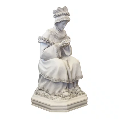 Imagem de Nossa Senhora Salette Sentada de Mármore - 105 cm 