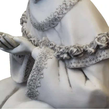 Imagem de Nossa Senhora Salette Sentada de Mármore - 105 cm 