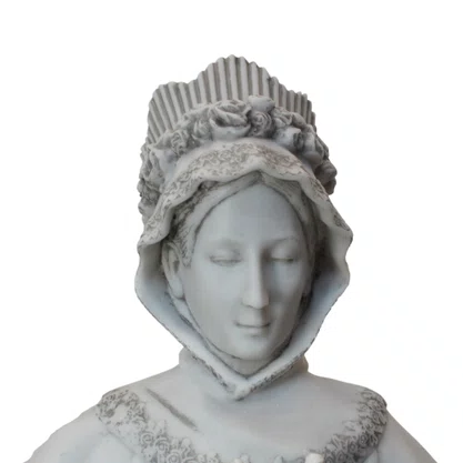 Imagem de Nossa Senhora Salette Sentada de Mármore - 105 cm 