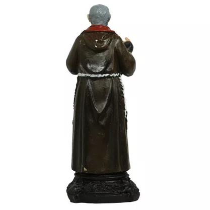 Imagem de Padre Pio de Resina Nacional - 12 cm