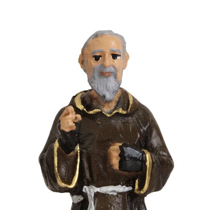 Imagem de Padre Pio de Resina Nacional - 13 cm