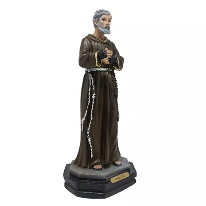 Imagem de Padre Pio de Resina Nacional - 20 cm