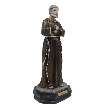 Imagem de Padre Pio de Resina Nacional - 20 cm