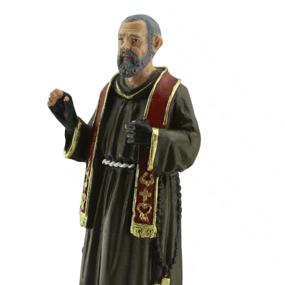 Imagem de Padre Pio de Resina Nacional - 20 cm