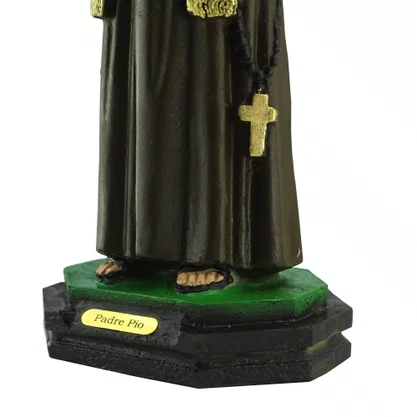 Imagem de Padre Pio de Resina Nacional - 20 cm
