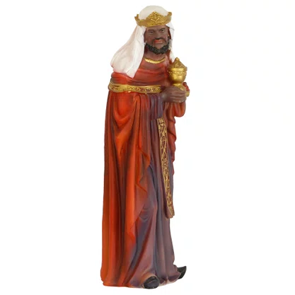 Imagem de Resina Importada Rei Mago Baltasar - 30 cm