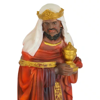 Imagem de Resina Importada Rei Mago Baltasar - 30 cm