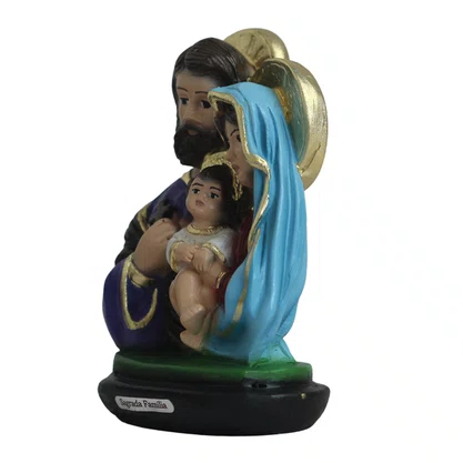 Imagem de Sagrada Família Busto de Resina Nacional - 13 cm