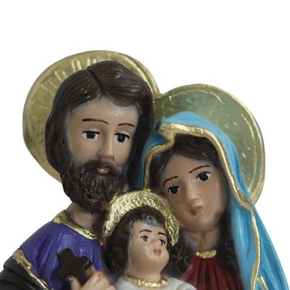 Imagem de Sagrada Família Busto de Resina Nacional - 13 cm