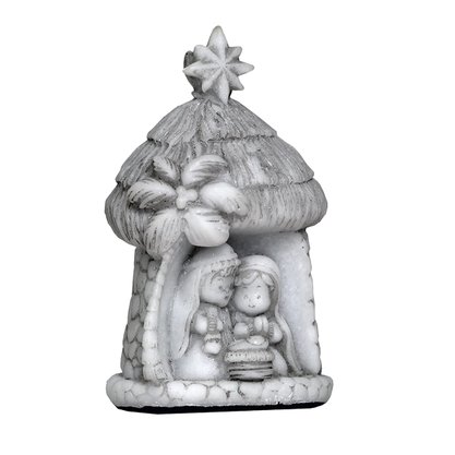 Imagem de Sagrada Família com Gruta de Mármore - 9,5 cm