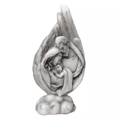 Imagem de Sagrada Família de Mármore - 14 cm x 7,5 cm
