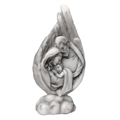 Imagem de Sagrada Família de Mármore - 14 cm x 7,5 cm
