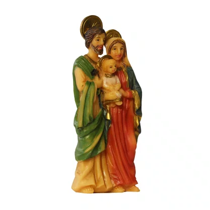 Imagem de Sagrada Família de Resina Importada - 8 cm