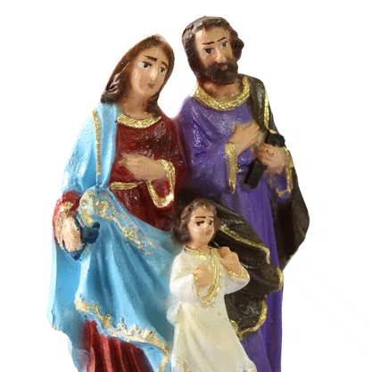 Imagem de Sagrada Família de Resina Nacional - 11 cm
